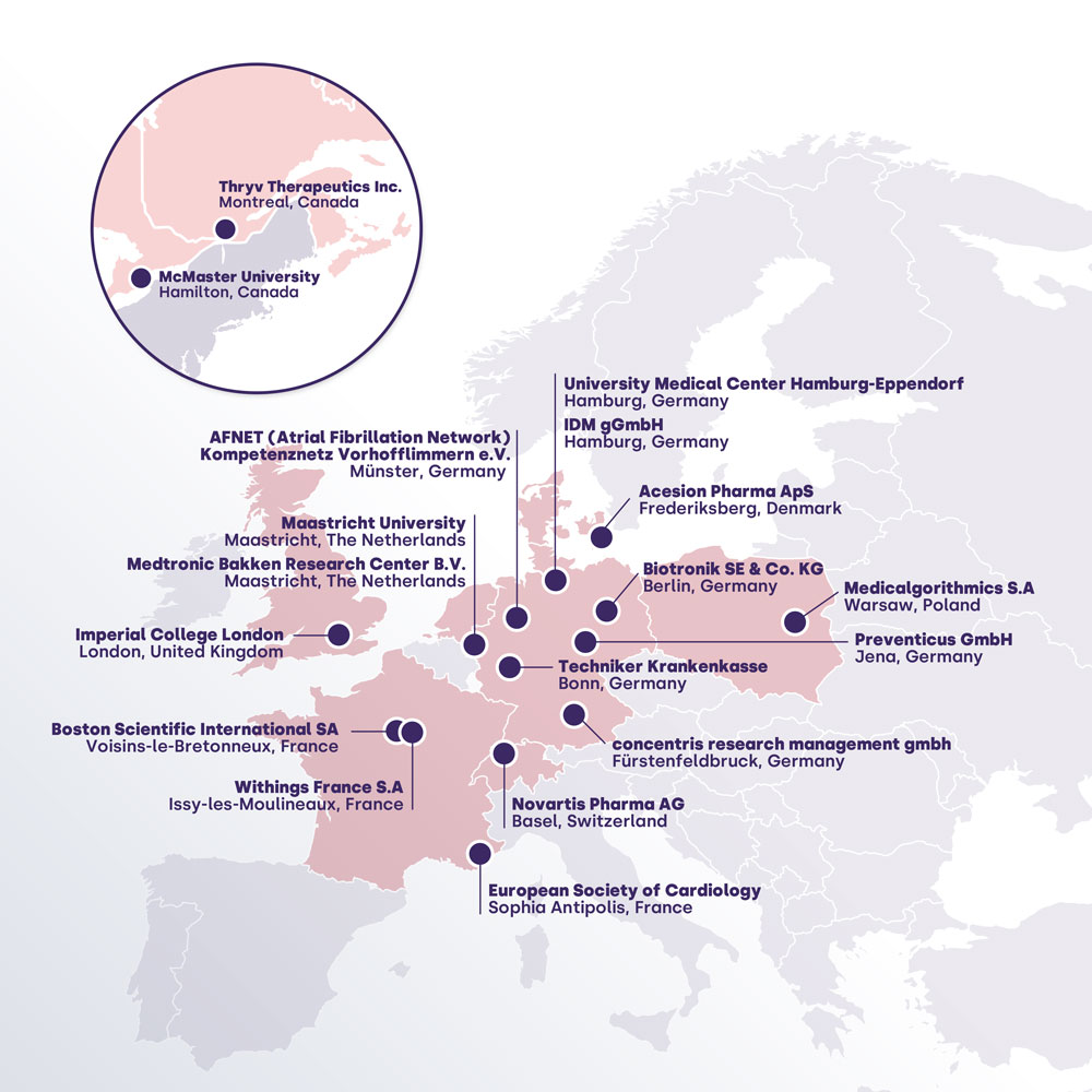 Consortium member map